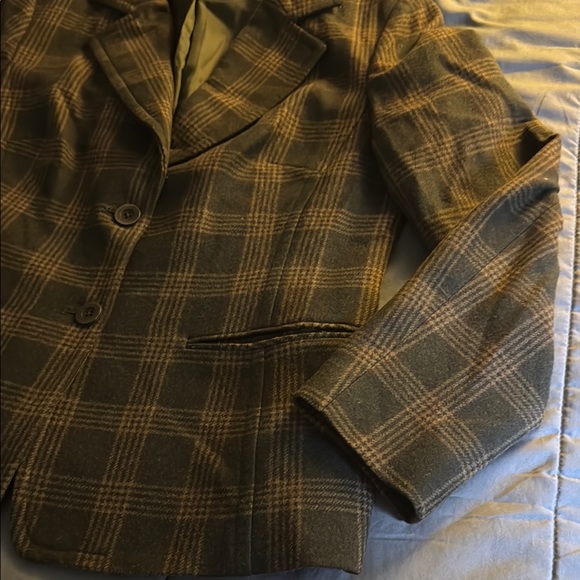 Talbots Green Plaid Women's Blazer Sz 12 - Picture 4 of 7